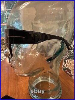 $485 Tom Ford Anoushka Black Oversized Cat Eye Sunglasses Tf371 01b 57 16 140 2