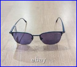 $510 Mens Authentic TOM FORD 52mm Browline Sunglasses Matte Blue