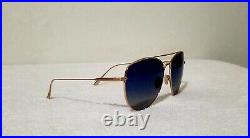 AUTH NWOT TOM FORD MILLA TF784 28W Gold Blue Titanium, Polarized Sunglasses