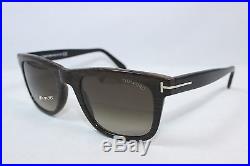 AUTHENTIC TOM FORD LEO TF9336-05K Wood Streak Black / Brown Gradient Sunglasses