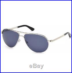 AUTHENTIC Tom Ford MARKO Aviator James Bond TF 144 18V Silver Blue Sunglasses