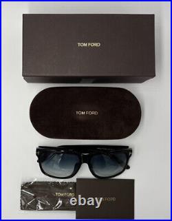 Authentic TOM FORD Barbara TF376-F 02N Shiny Black Sunglasses 60 mm (71-3)