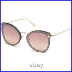 Authentic TOM FORD Charlotte TF657 55Z Havana withPink Sunglasses 62 mm (80-1)