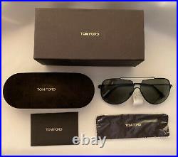 Authentic TOM FORD FT0586 01N Chase-02 Black Sunglasses 61 mm NWT