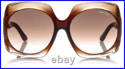 Authentic TOM FORD Ivana TF385 74F Brown Graduation Sunglasses 59 mm (71-11)