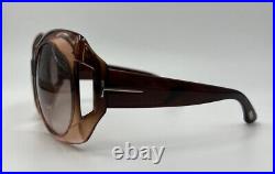 Authentic TOM FORD Ivana TF385 74F Brown Graduation Sunglasses 59 mm (71-11)