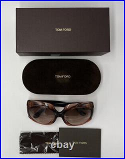 Authentic TOM FORD Ivana TF385 74F Brown Graduation Sunglasses 59 mm (71-11)