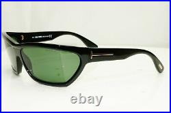 Authentic TOM FORD Mens Sunglasses Unisex Glossy Black SASHA TF401 01N 32221