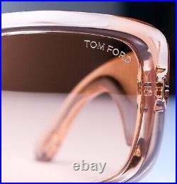 Authentic TOM FORD Sunglasses FT 0731 45E ARISTOTLE Transparent Apricot 56mm