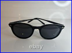 Authentic TOM FORD UNISEX SUNGLASSES Black Frame Grey Lens- NEW Polarized LENSES