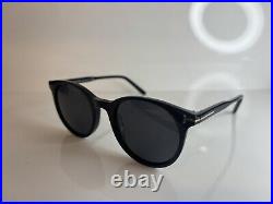 Authentic TOM FORD UNISEX SUNGLASSES Black Frame Grey Lens- NEW Polarized LENSES