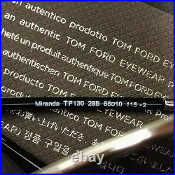 Authentic TOM FORD Womens Sunglasses Shiny Gold Grey Miranda TF130 28B Butterfly