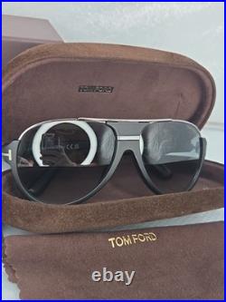 Authentic Tom Ford Dimitry TF334 02W Black Sunglasses FULL SET Box Papers