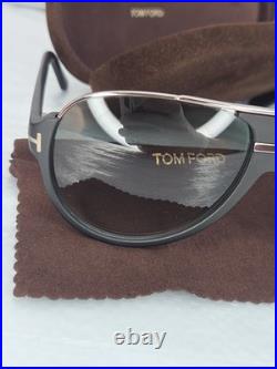 Authentic Tom Ford Dimitry TF334 02W Black Sunglasses FULL SET Box Papers
