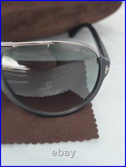 Authentic Tom Ford Dimitry TF334 02W Black Sunglasses FULL SET Box Papers