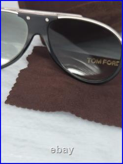 Authentic Tom Ford Dimitry TF334 02W Black Sunglasses FULL SET Box Papers