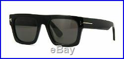 Authentic Tom Ford FAUSTO FT 0711 Black/Smoke (01A) Sunglasses