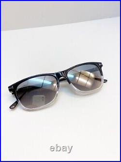 Authentic Tom Ford FT 0813 Caleb Black Ruthenium/smoke Gradient