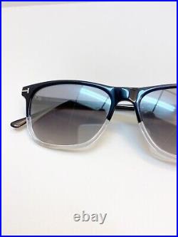 Authentic Tom Ford FT 0813 Caleb Black Ruthenium/smoke Gradient