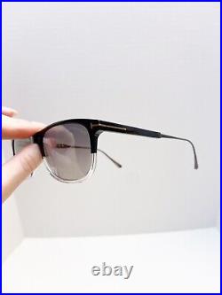 Authentic Tom Ford FT 0813 Caleb Black Ruthenium/smoke Gradient