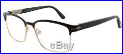 Authentic Tom Ford FT 5323 002 Matte Black And Gold Square Metal Eyeglasses