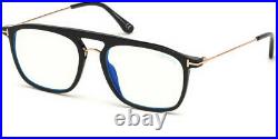 Authentic Tom Ford FT5588 B 001 Shiny Black, Shiny Rose Gold Eyeglasses