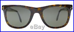 Authentic Tom Ford Leo FT0336 TF 336 56R Dark Havana Rectangle Sunglasses