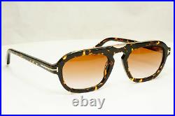 Authentic Tom Ford Mens Dark Brown Gold Sunglasses Sebastian 02 TF 736 56F