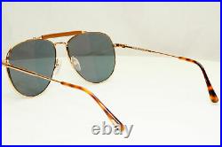 Authentic Tom Ford Mens Gold Green Pilot Metal Mirror Sunglasses Sean TF 536 28C