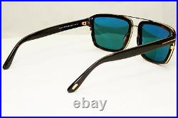 Authentic Tom Ford Mens Gold Square Brown Green Sunglasses Anders TF 780 52N