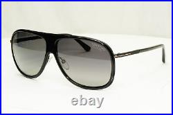 Authentic Tom Ford Mens Polarized Sunglasses Black Smoke Pilot Chris TF462 01D