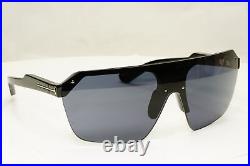 Authentic Tom Ford Mens Shield Visor Glossy Black Sunglasses Razor TF 797 01A