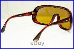 Authentic Tom Ford Mens Sunglasses Shield Visor Ski Brown Havana Sven TF471 56E