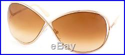 Authentic Tom Ford Miranda FT0130 TF 130 28F Shiny Rose Gold Metal Sunglasses
