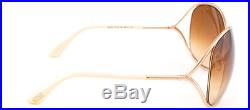 Authentic Tom Ford Miranda FT0130 TF 130 28F Shiny Rose Gold Metal Sunglasses