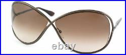 Authentic Tom Ford Miranda FT0130 TF 130 36F Shiny Bronze Metal Sunglasses