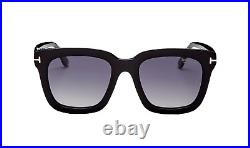 Authentic Tom Ford Sari TF690 01D Women's Square Black Sunglasses 52-20-145