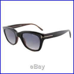 Authentic Tom Ford Snowdon FT0237 TF 237 05B Black Plastic Sunglasses 50mm