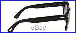 Authentic Tom Ford TF 431 01Z Greta Shiny Black Sunglasses Grey Gradient Lens