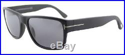 Authentic Tom Ford TF 445 Mason 02D Matte Black Sunglasses Grey Polarized Lens