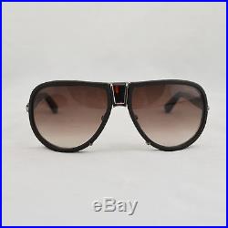 Authentic Tom Ford TF249 Humphrey Brown Leather Aviator Sunglasses 61/16 w Case