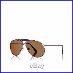 Authentic Tom Ford Tom N. 6 28E Private Collection Rose Gold brown Sunglasses