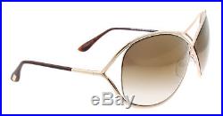 Authentic Tom Ford Women Sunglasses TF 130 Shiny Rose Gold 28G Miranda 68mm