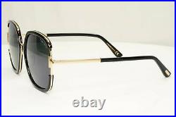 Authentic Tom Ford Womens Black Gold Oversized Large Sunglasses TF 809 K 01A
