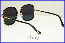 Authentic Tom Ford Womens Black Gold Oversized Large Sunglasses TF 809 K 01A