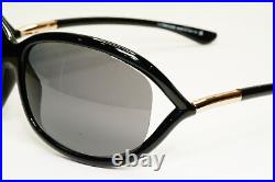 Authentic Tom Ford Womens Black Gold Polarized Sunglasses Jennifer TF 8 01D