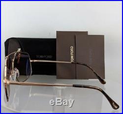 Brand New Authentic Tom Ford Sunglasses FT TF 439 48F TF 0439 RONNIE Gold Brown