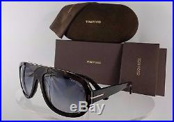 Brand New Authentic Tom Ford TF444 Sunglasses Hugo TF444 52W Dark Tortoise Frame