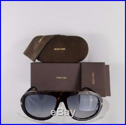 Brand New Authentic Tom Ford TF444 Sunglasses Hugo TF444 52W Dark Tortoise Frame