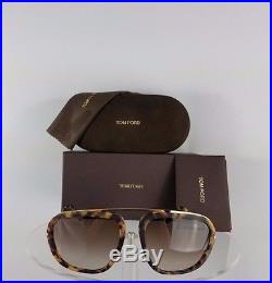 Brand New Authentic Tom Ford TF453 Sunglasses Johnson TF453 53F Gold Tortoise